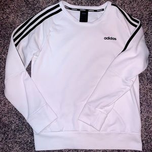 White Adidas Crewneck